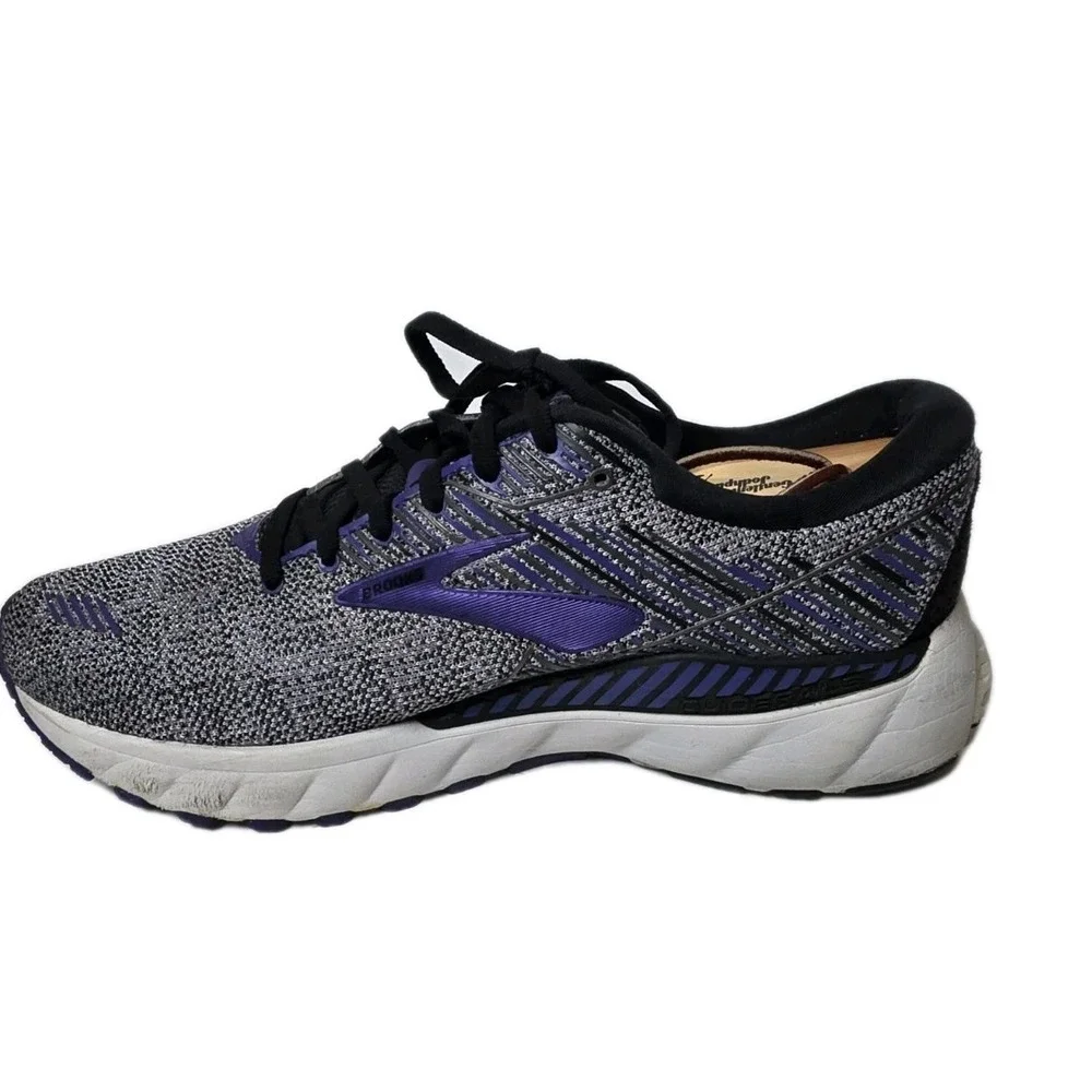 Brooks Adrenaline GTS Women's Running Shoes Gray Purple Athletic Sneakers US SB0
